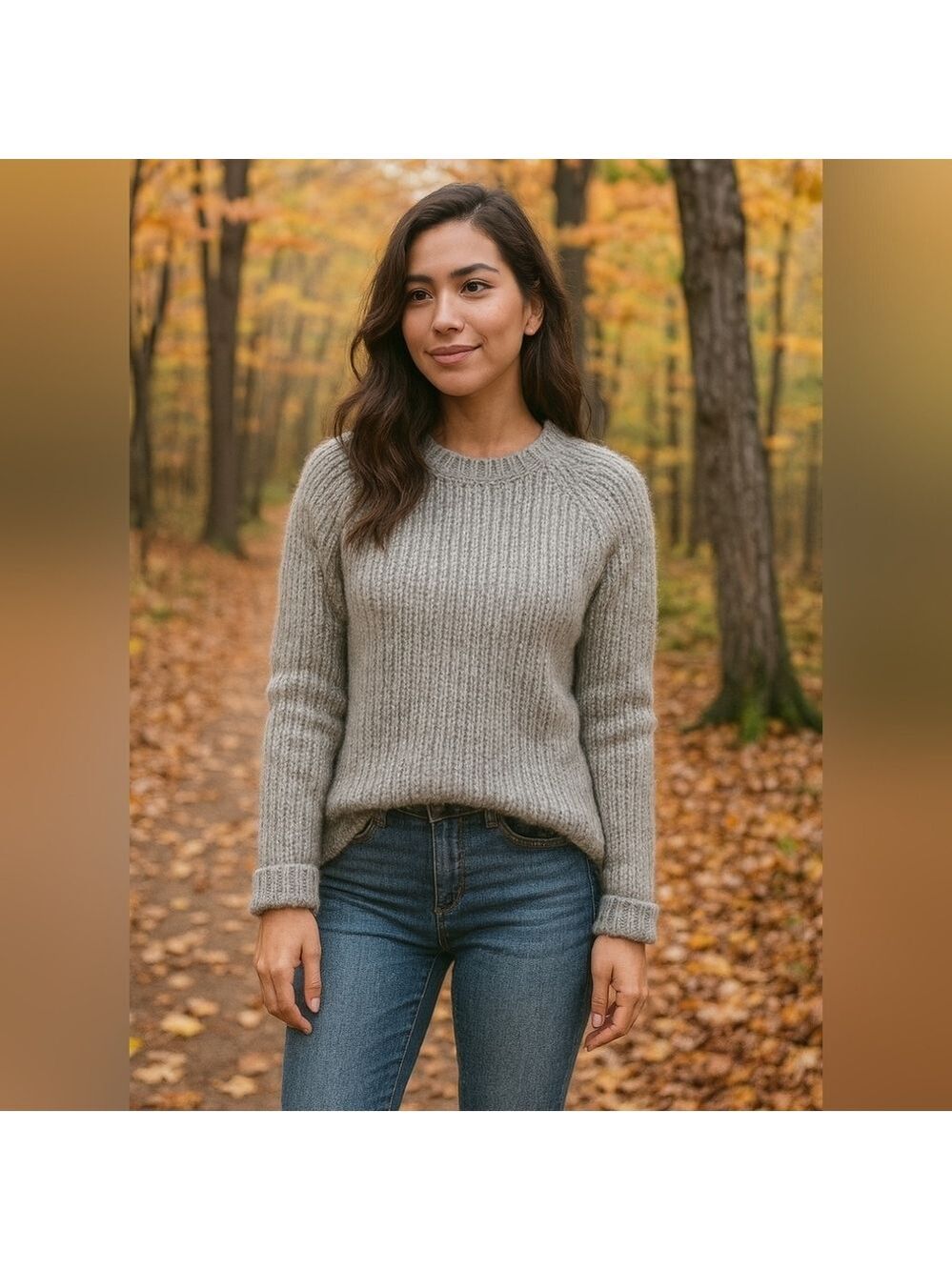 Maje Gray and Silver Alpaca and Wool Knit Sweater